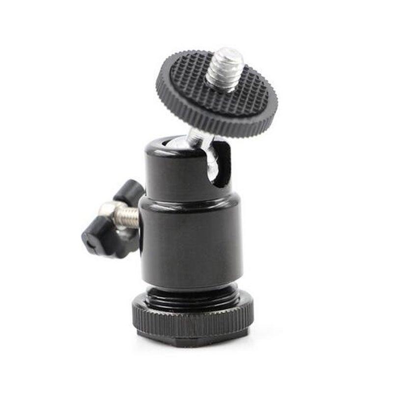 Walway Hot Shoe Mount Adapter, Walway 360 Degree 1/4" Screw Swivel Mini Ball Head Cradle Adapter for DSLR Camera/Camcorder/Microphone/Video Monitor/LED Video Light - Image 1